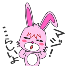 A gossipy rabbit. sticker #3067294