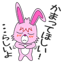 A gossipy rabbit. sticker #3067296