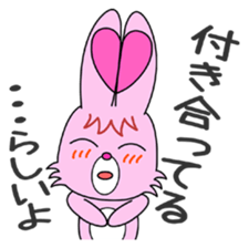 A gossipy rabbit. sticker #3067298