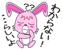 A gossipy rabbit. sticker #3067305