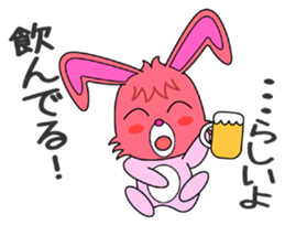 A gossipy rabbit. sticker #3067306