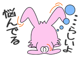 A gossipy rabbit. sticker #3067310