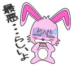 A gossipy rabbit. sticker #3067319