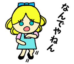 Beth with blue eyes sticker #3067803