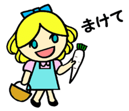 Beth with blue eyes sticker #3067835