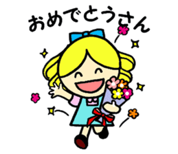 Beth with blue eyes sticker #3067842