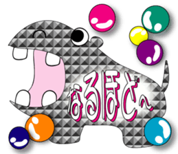 Animal balloon land sticker #3070336