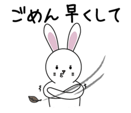 Apologize rabbit sticker #3071131