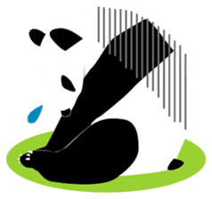 Panda in Kobe sticker #3071280