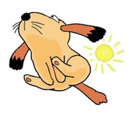 Comical everyday of a little ugly dog sticker #3071432