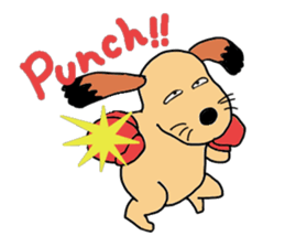 Comical everyday of a little ugly dog sticker #3071444