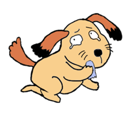 Comical everyday of a little ugly dog sticker #3071450