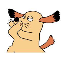 Comical everyday of a little ugly dog sticker #3071452