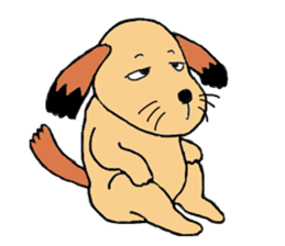 Comical everyday of a little ugly dog sticker #3071454