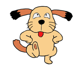 Comical everyday of a little ugly dog sticker #3071458