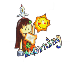 clover girl sticker #3071819