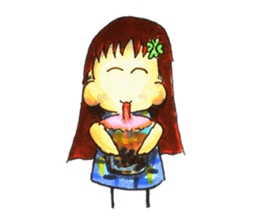 clover girl sticker #3071831