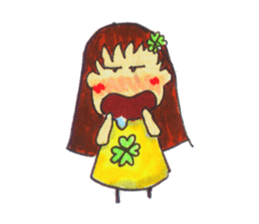 clover girl sticker #3071849