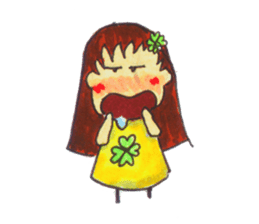 clover girl sticker #3071849