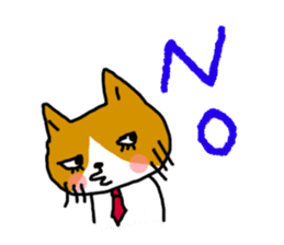 Office worker cat A sticker #3072870