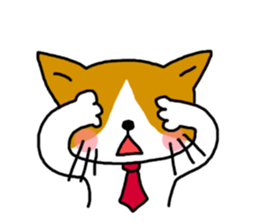 Office worker cat A sticker #3072885