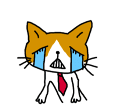 Office worker cat A sticker #3072887