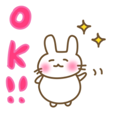 Comfortable bunny sticker sticker #3073259