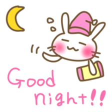 Comfortable bunny sticker sticker #3073274