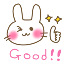 Comfortable bunny sticker sticker #3073281