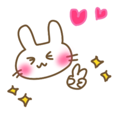 Comfortable bunny sticker sticker #3073282