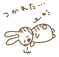Comfortable bunny sticker sticker #3073285