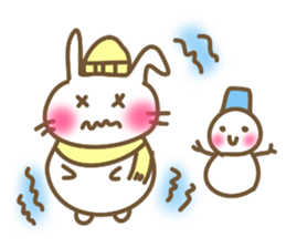 Comfortable bunny sticker sticker #3073290