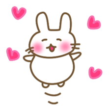 Comfortable bunny sticker sticker #3073294