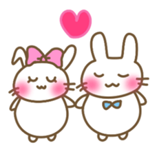 Comfortable bunny sticker sticker #3073296
