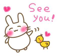 Comfortable bunny sticker sticker #3073298