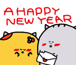 New Year`s greeting sticke sticker #3073876