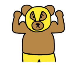 Bear & Rabbit wrestler sticker #3074340