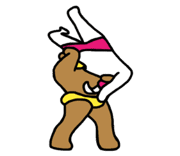 Bear & Rabbit wrestler sticker #3074356