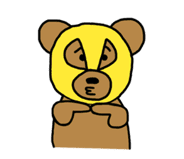 Bear & Rabbit wrestler sticker #3074362