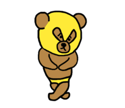 Bear & Rabbit wrestler sticker #3074366