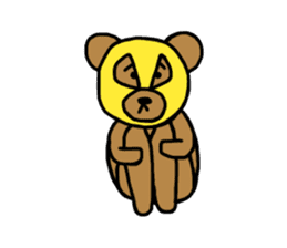 Bear & Rabbit wrestler sticker #3074368