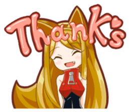 Fox ear headphones Girl sticker #3074939