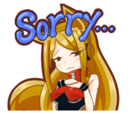 Fox ear headphones Girl sticker #3074940