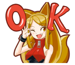 Fox ear headphones Girl sticker #3074941