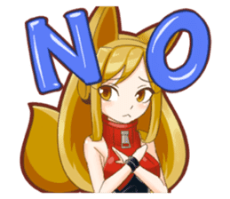 Fox ear headphones Girl sticker #3074942