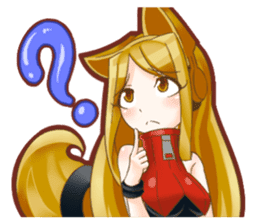 Fox ear headphones Girl sticker #3074943