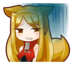 Fox ear headphones Girl sticker #3074948