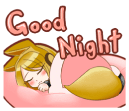 Fox ear headphones Girl sticker #3074950