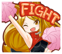 Fox ear headphones Girl sticker #3074951