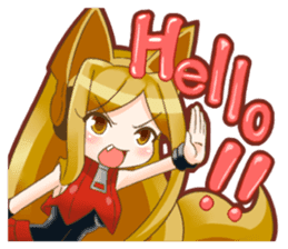 Fox ear headphones Girl sticker #3074952